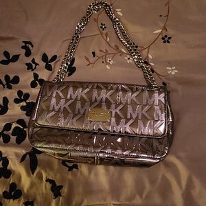 Michael Kors Shimmering Silver Shoulder Bag